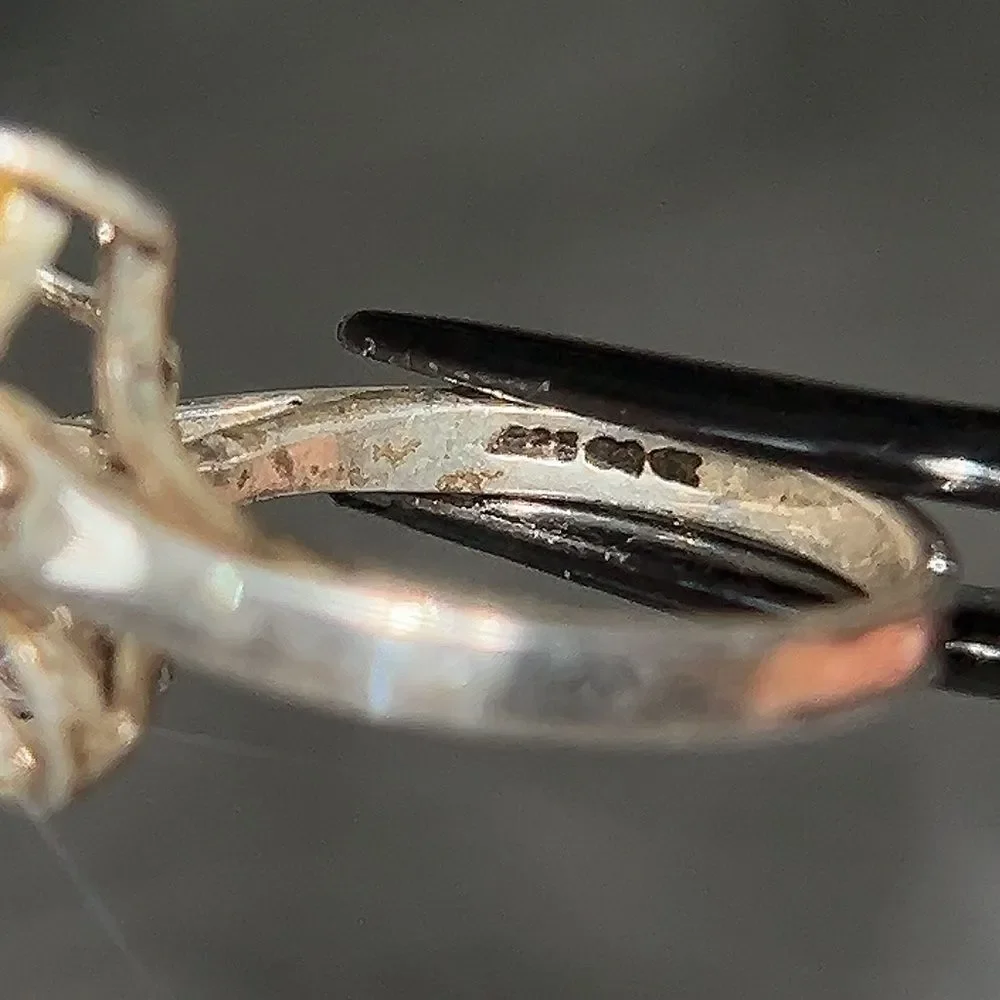 5-Marquis‎ Cut Gems Sterling Silver 925 Ring